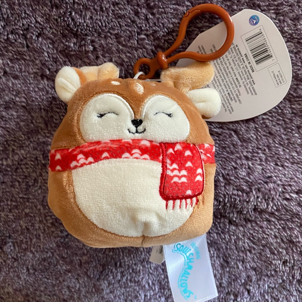 Winter Dawn the deer squishmallow clip